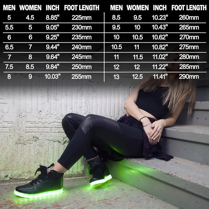 Trendy unisex LumaBoost LED sneakers, oplaadbaar, een must-have voor fashion liefhebbers.