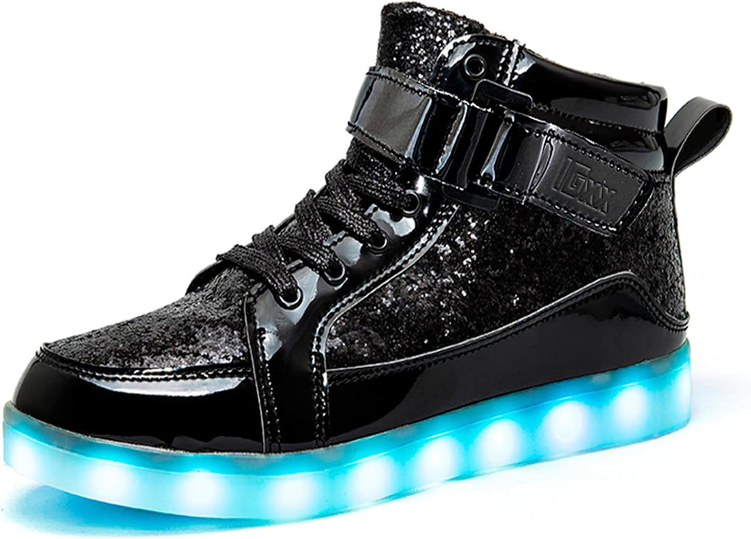 Unisex schoenen met oplaadbare, kleurrijke LED-verlichting voor een vrolijke uitstraling.