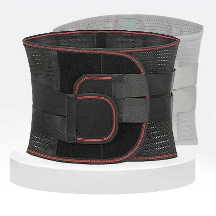 Lumbar Ease rugbrace, biedt lumbale ondersteuning bij rugpijn. Ademend, unisex ontwerp voor comfort.