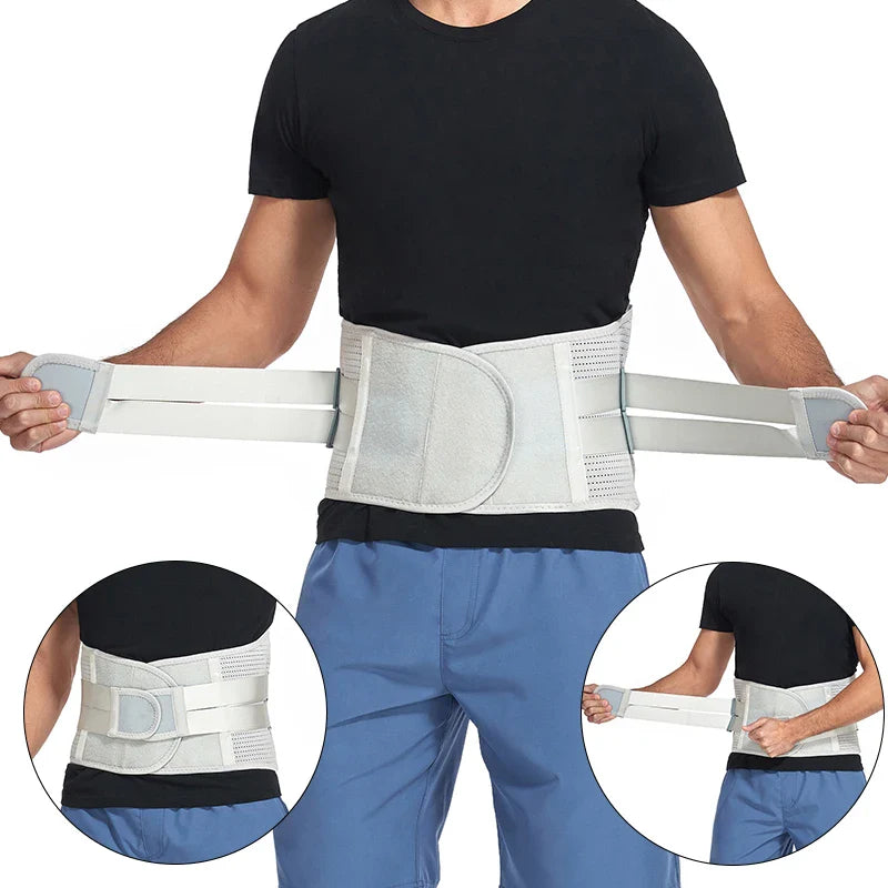 Comfortabele, ademende Lumbar Ease rugbrace voor optimale onderrugsteun tijdens dagelijkse activiteiten of sport.