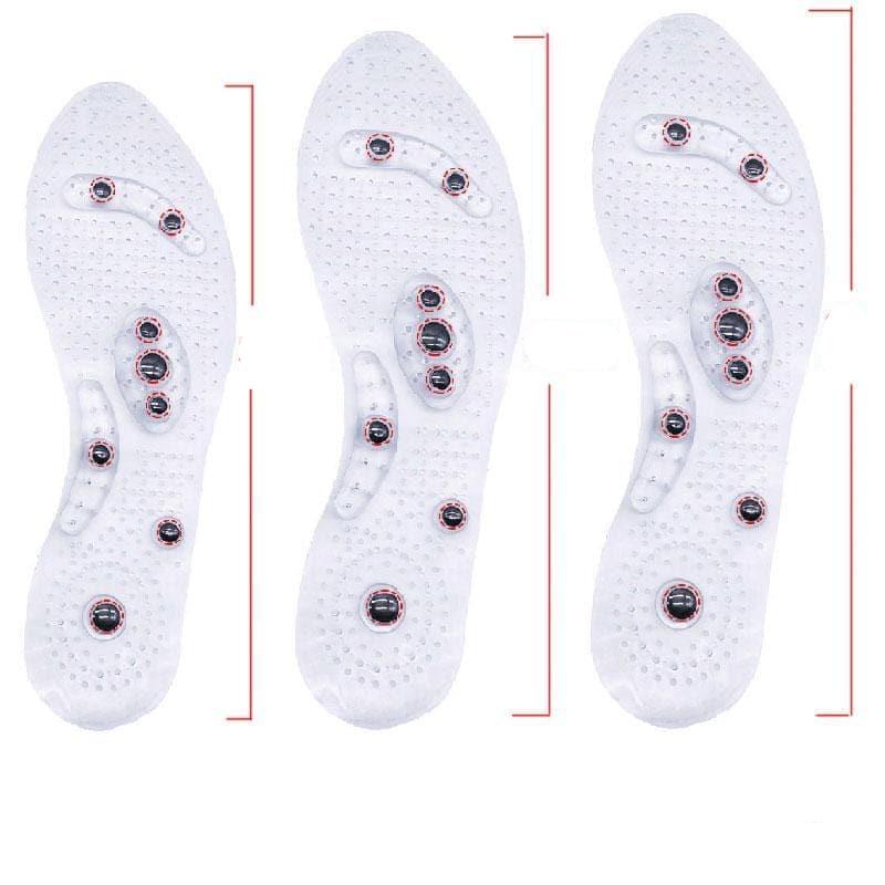 Comfortabele magnetische inlegzolen voor actieve voetmassage & stressverlichting. Ondersteunt gewichtsbeheer. Unisex.