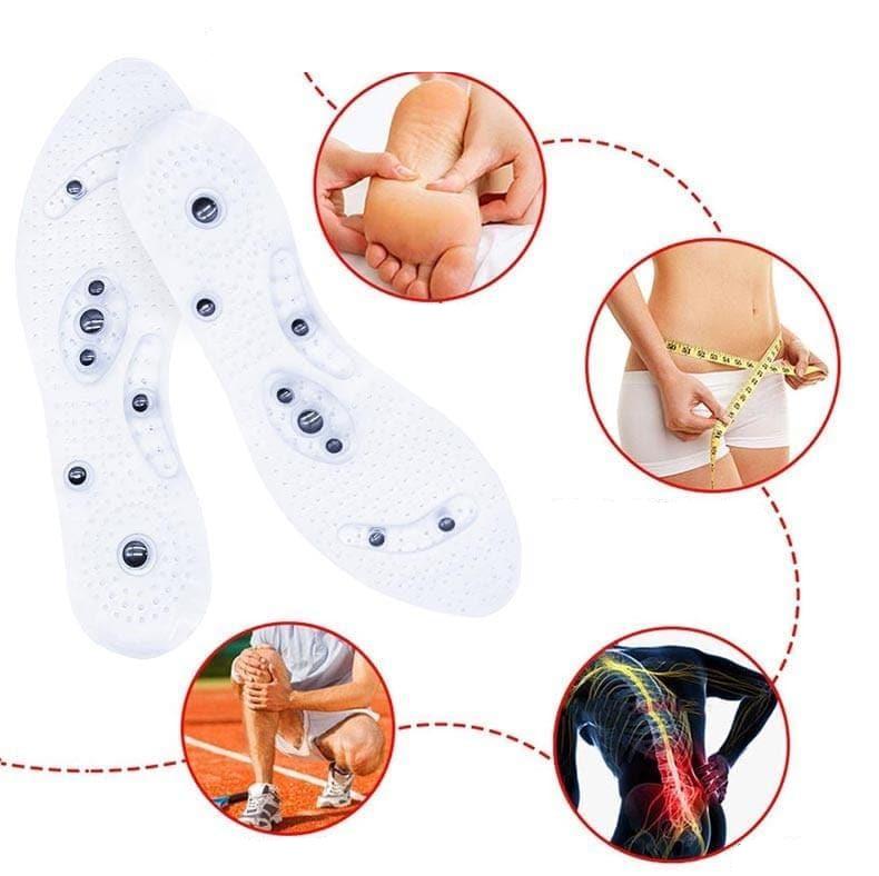 Unisex inlegzolen: magnetische acupressuur voor gewichtsverlies, voetmassage & verbeterde doorbloeding. Meer energie.