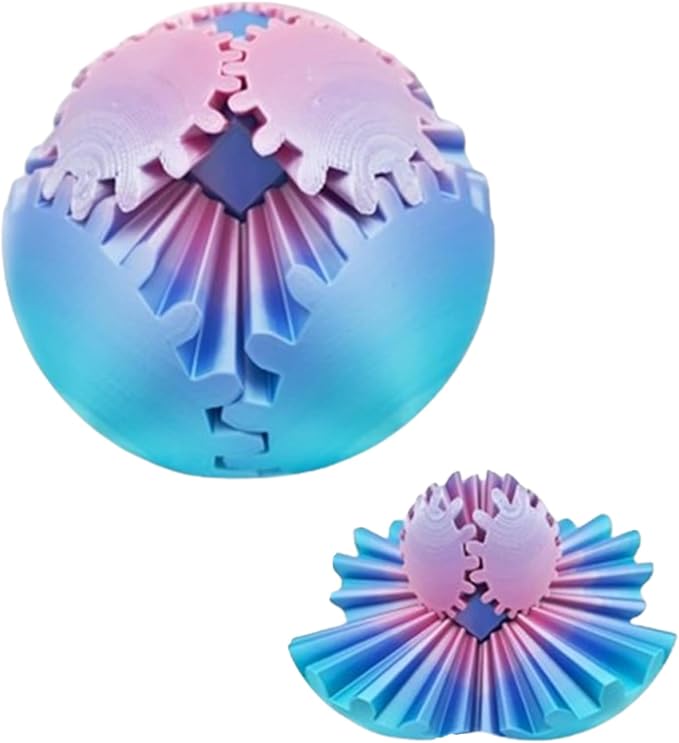 Gedetailleerde weergave van de MechSphere, een innovatief gadget voor ontspanning en concentratie. Perfect voor alle leeftijden.