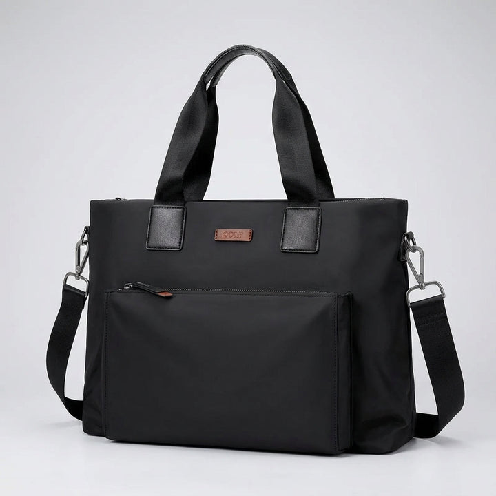 Duurzame MetroBrief canvas laptoptas, unisex en stijlvol, perfect voor dagelijks zakelijk gebruik.