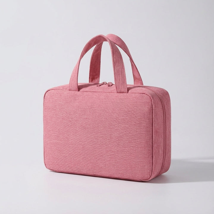 Stijlvolle, waterafstotende opvouwbare toilettas. Perfecte make-up organizer voor onderweg.