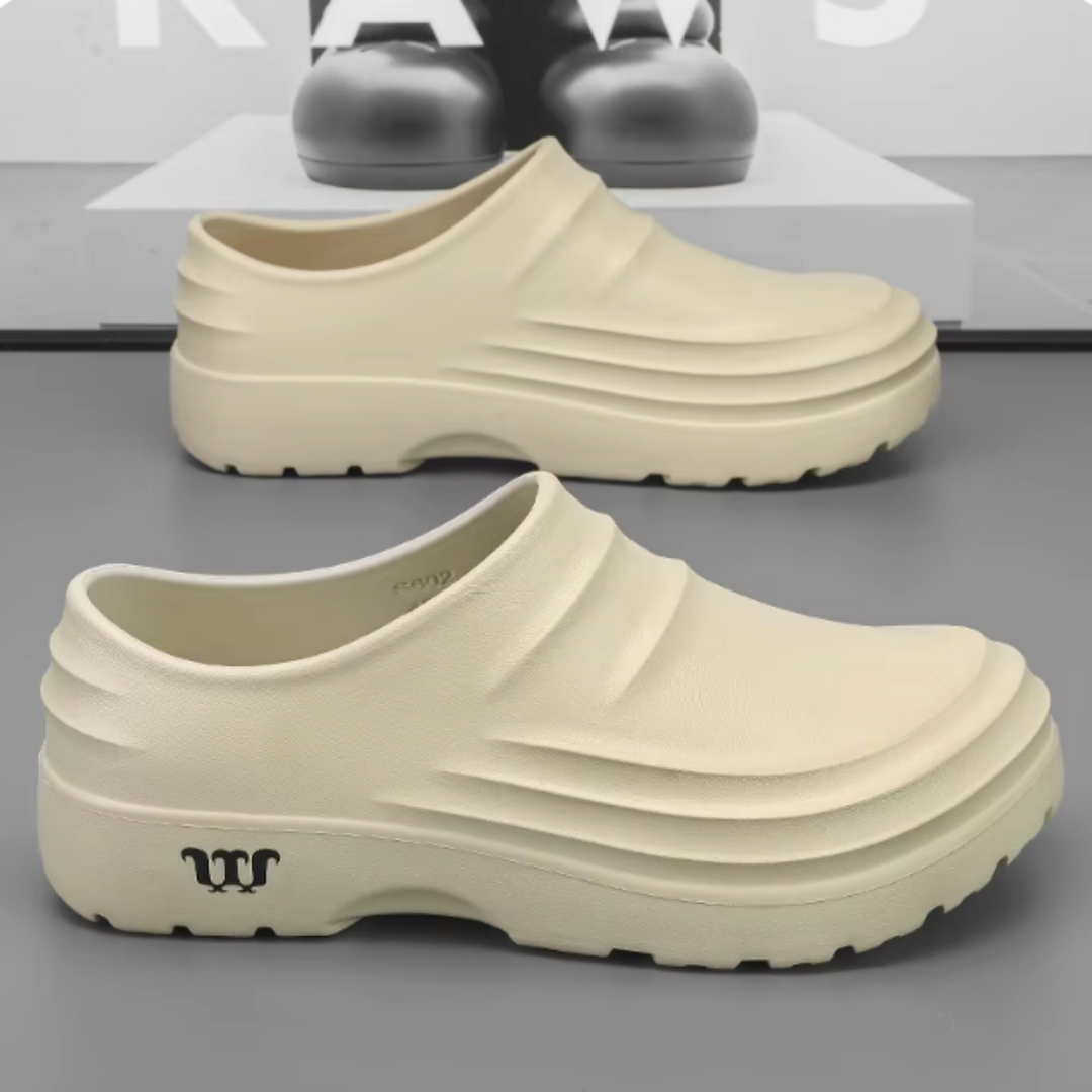 Waterdichte AquaStep klompen, unisex, orthopedisch, ideaal voor hielspoor en ondersteuning.