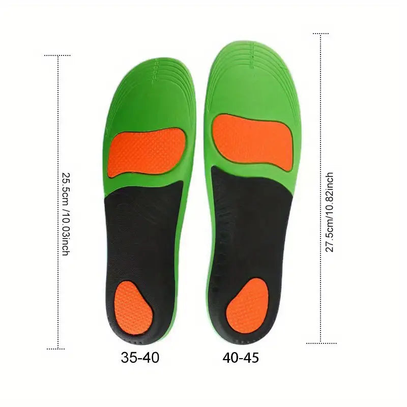 Detail van de duurzame steunzolen met anti-slip laag, optimale voetondersteuning voor platvoeten.