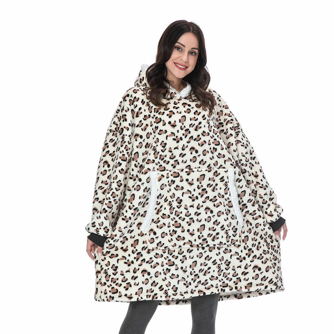 Warme, knusse hoodie deken, een must-have voor elke relaxliefhebber.