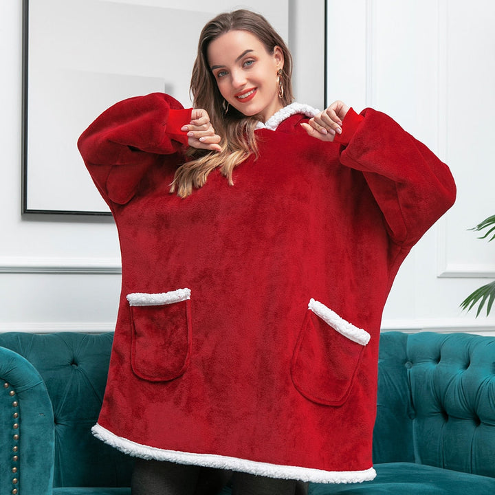 Een must-have voor de winter: de warme oversized hoodie deken.
