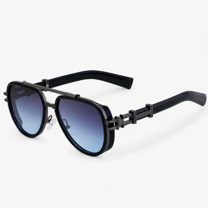 UV400 bescherming met deze gepolariseerde oversized steampunk zonnebril, geschikt voor dames/heren.