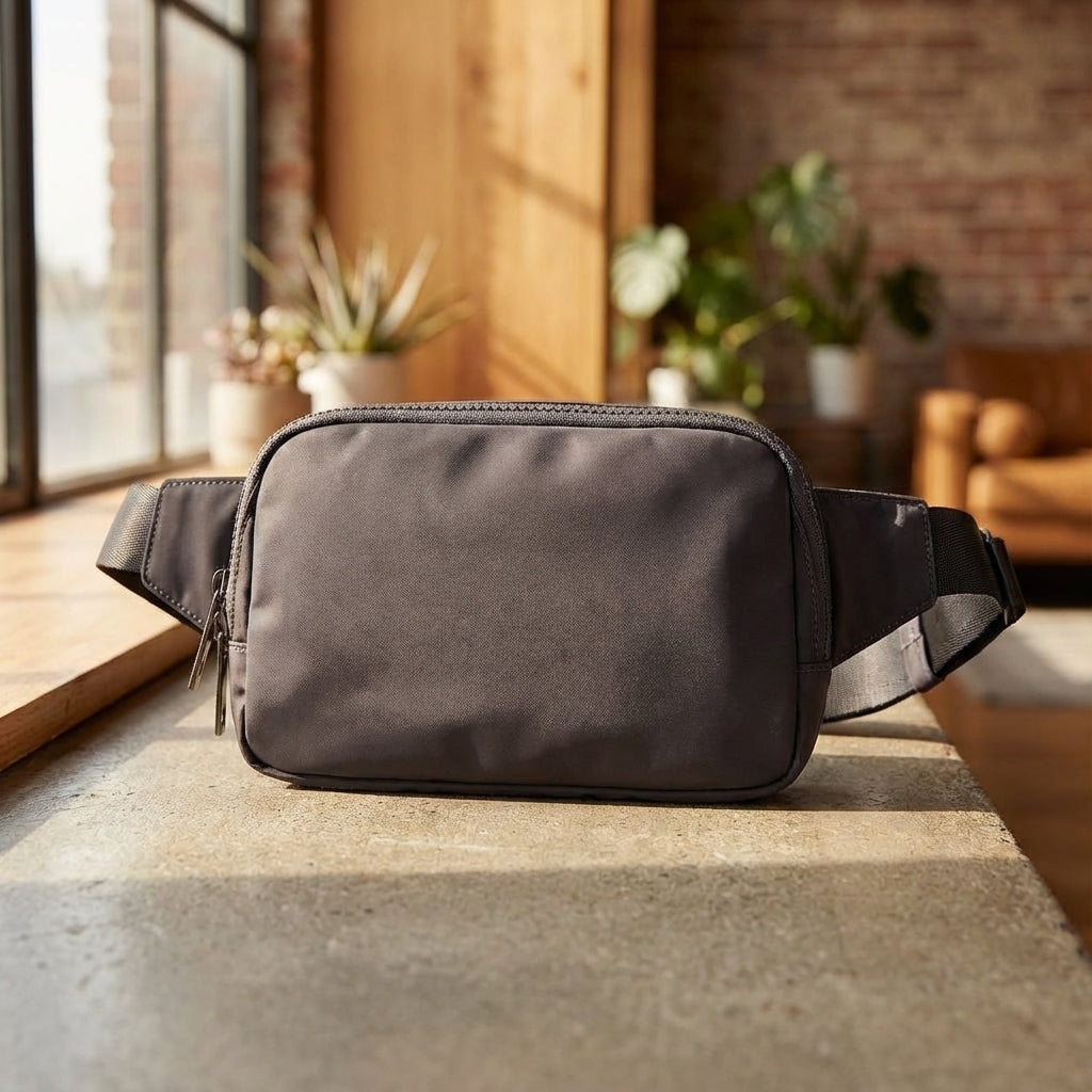 Unisex Pocklet compacte nylon heuptas, waterafstotend en lichtgewicht, ideaal voor reizen en dagelijks gebruik.