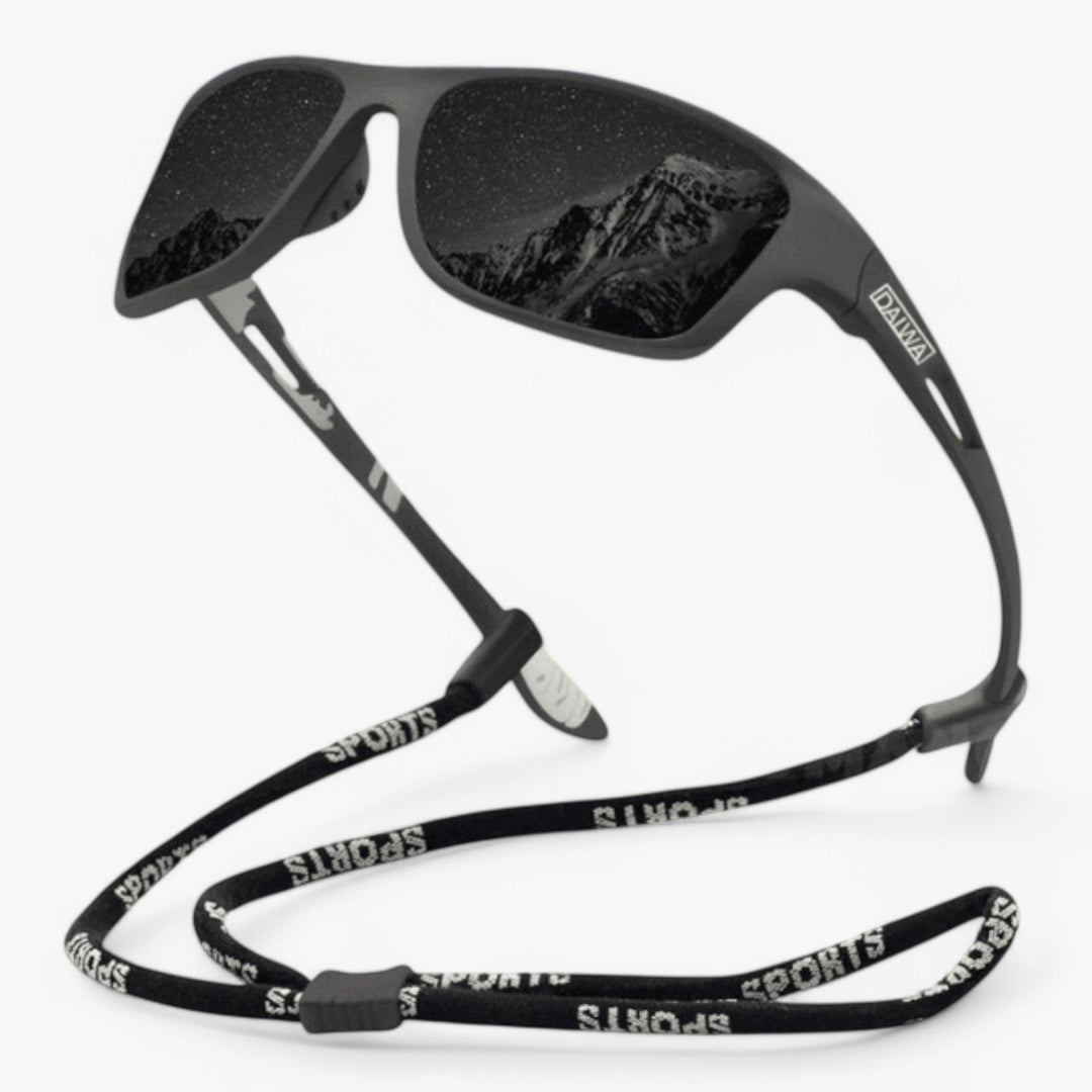 Duurzame PolarSport PRO+ unisex sportzonnebril met krasbestendige, gepolariseerde UV-beschermende lenzen voor outdoor.