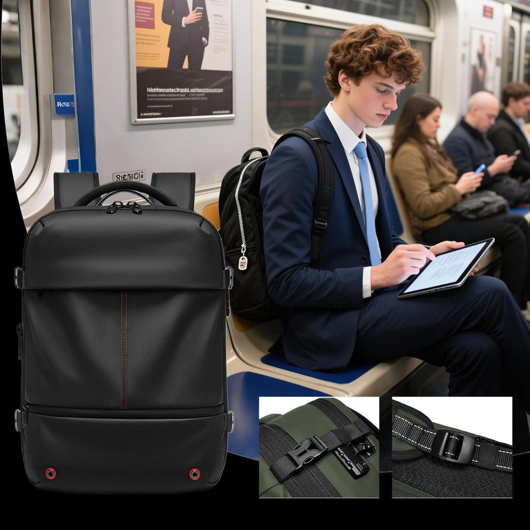 Unisex waterdichte rugzak, Arvid model, ideaal voor reizen, met veel opbergruimte.