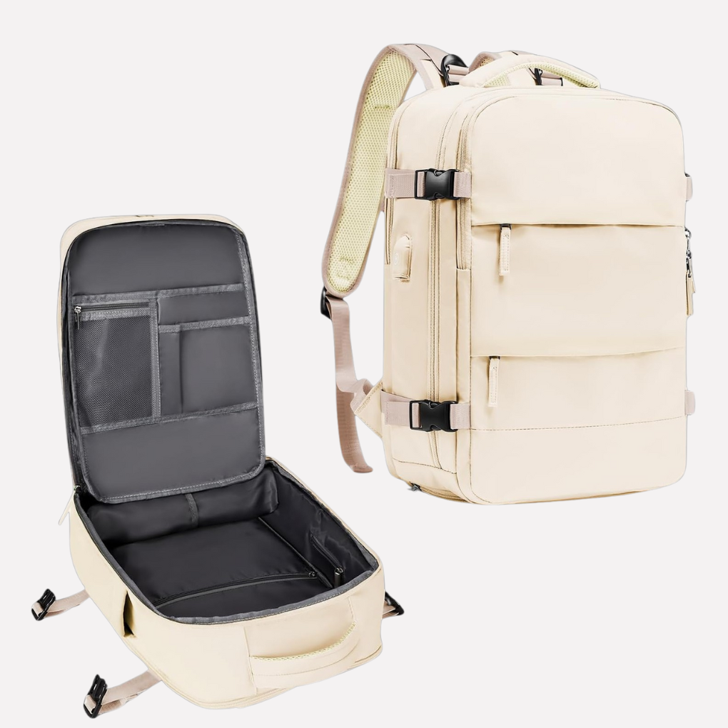 Unisex reistas rugzak, ruim en georganiseerd, perfect voor reizen, wandelen en dagelijks gebruik.