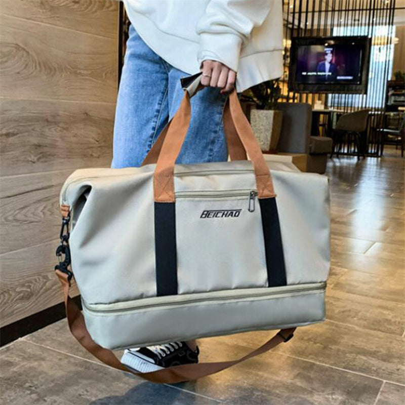 Duffelbag voor reizen, sporten en weekendjes weg. Stevige, ruime unisex sporttas.