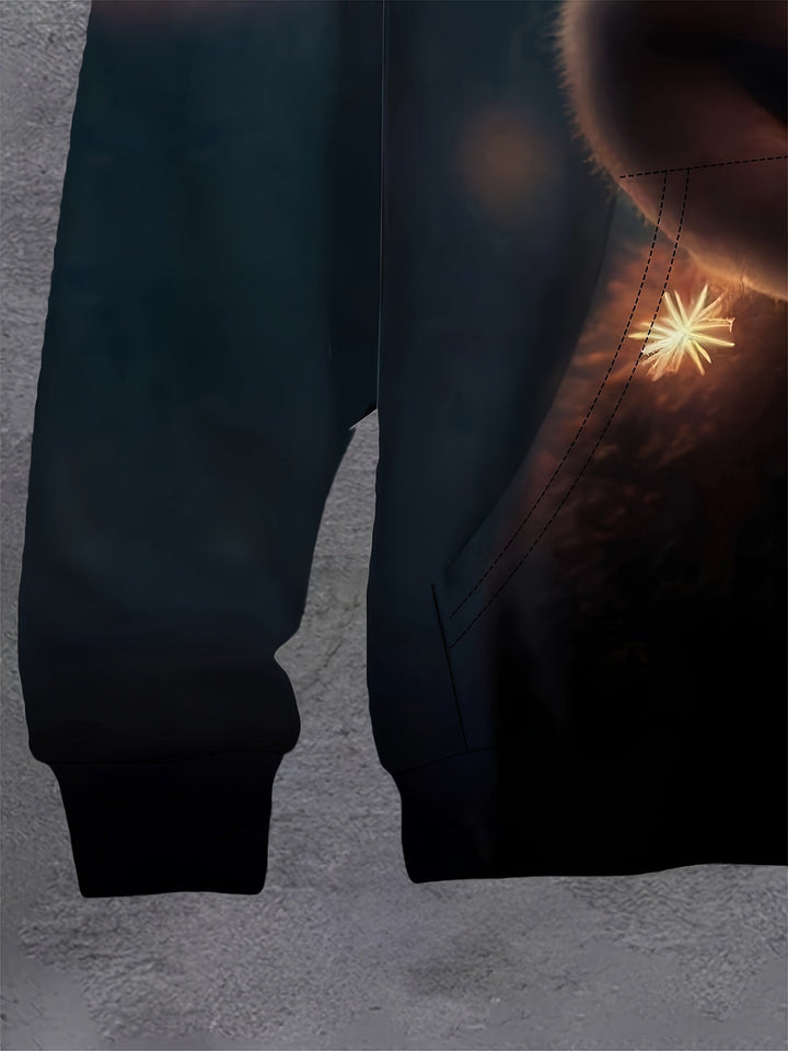 Comfortabele unisex rendier hoodie, een must-have feesttrui voor casual winterdagen en feestelijke momenten.