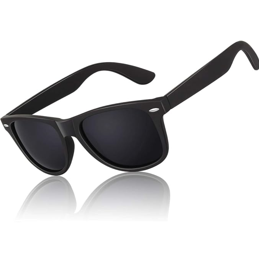 Stijlvolle unisex retro 80s zonnebril 'Jamie' met gepolariseerde lenzen en complete UV400 bescherming.