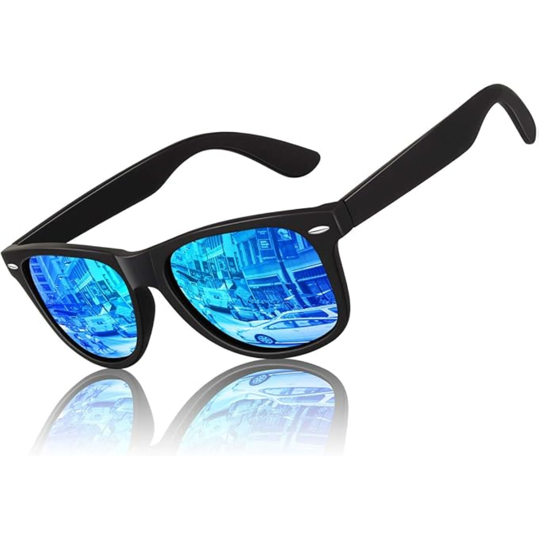 Een essentieel accessoire: retro 80s zonnebril 'Jamie'. Unisex, gepolariseerd en met UV400 oogbescherming.