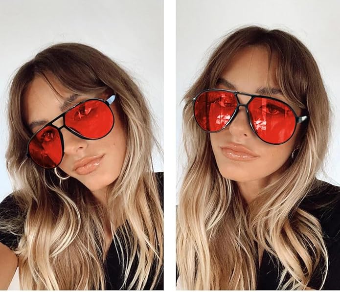 Zonnebril Amara met retro oversized aviator design. Trendy, comfortabel en beschermt met UV400.