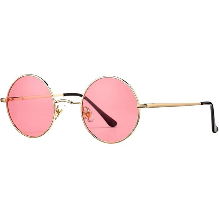 Zonnebril met ronde glazen, retro Lennon stijl, unisex en gepolariseerd voor helderheid.