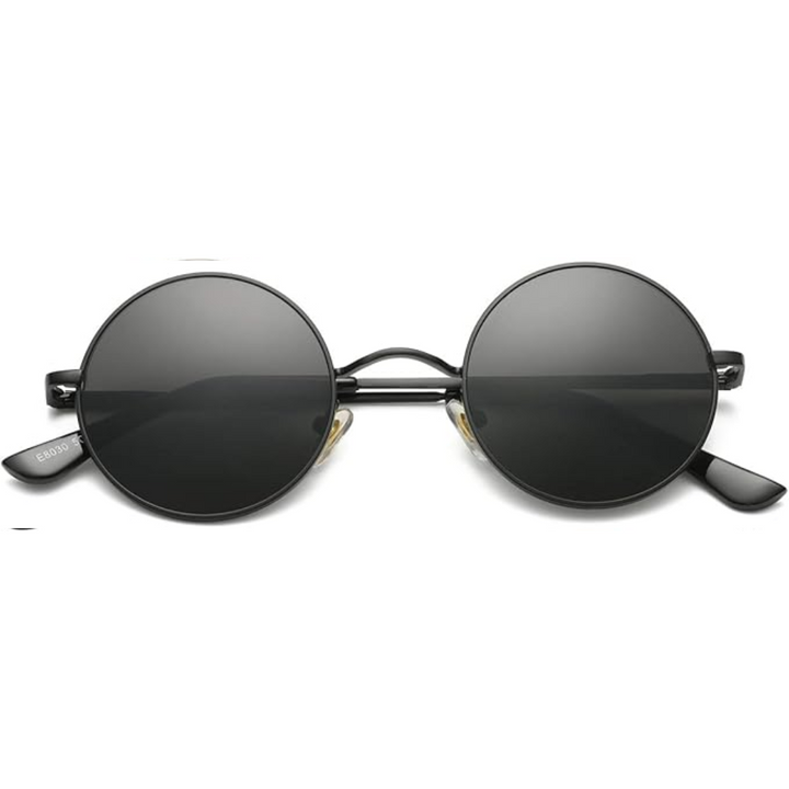 Modieuze retro zonnebril met gepolariseerde ronde glazen, Lennon stijl voor dames en heren.