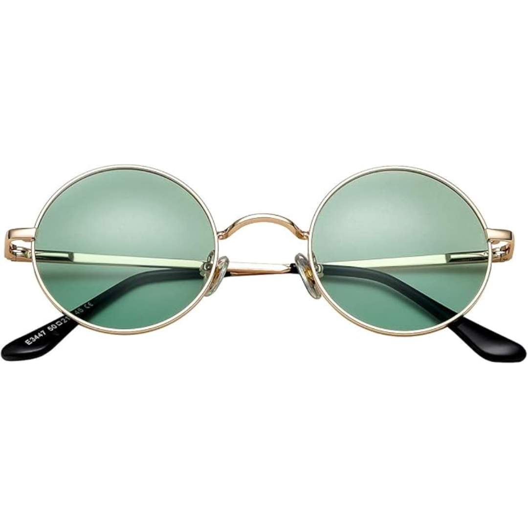 Iconische Lennon stijl zonnebril, ronde gepolariseerde lenzen, unisex voor elke gelegenheid.