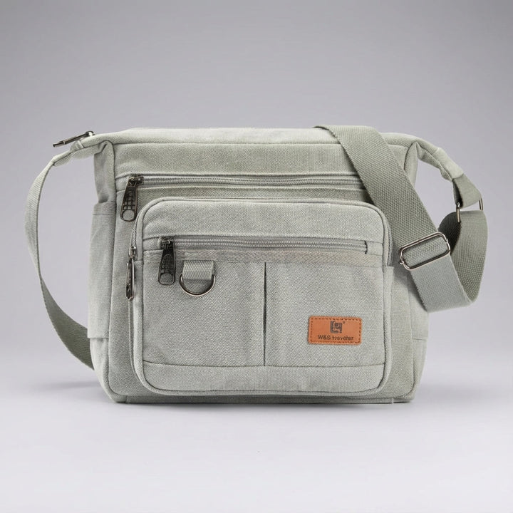 Robuuste SecureCanvas messenger tas, RFID blokkerend, biedt optimale veiligheid voor waardevolle spullen.