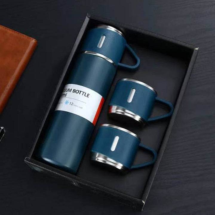 Thermoskan houdt koffie en thee urenlang warm, roestvrij en mobiel.