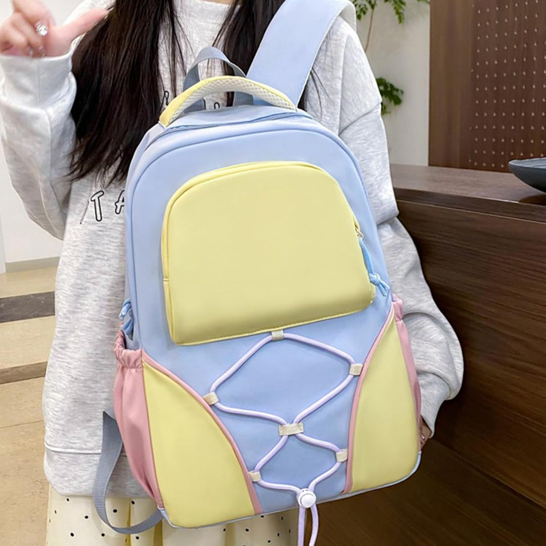 Handig paars/blauw etui, deel van de Nivora unisex schooltas set. Perfect voor pennen en kleine items.