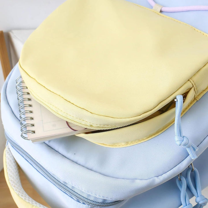 Ruime paars/blauwe Nivora rugzak met grote capaciteit, essentieel voor al je studiebenodigdheden.