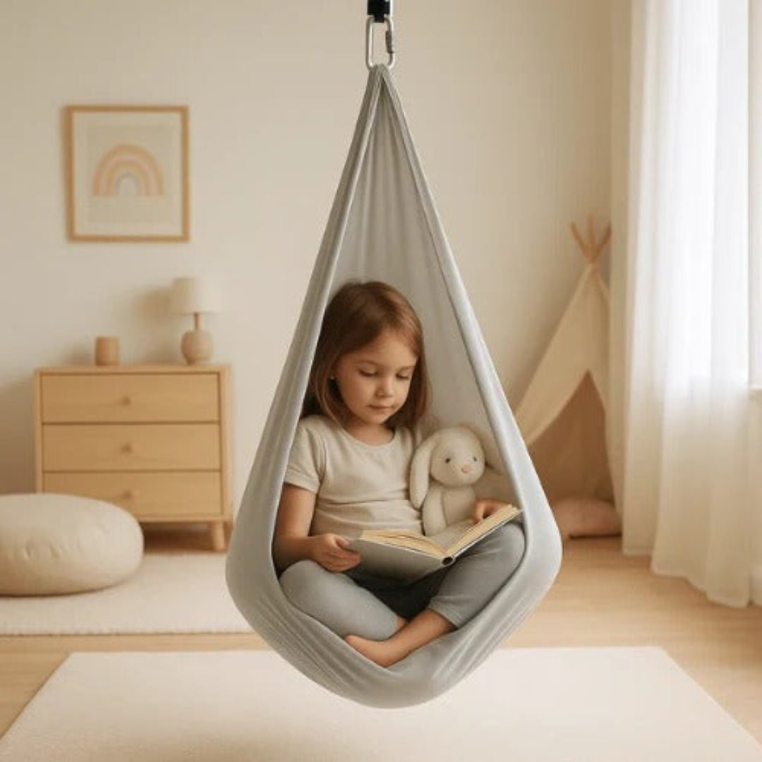 Unisex sensorische schommel hangmat voor therapie & ontspanning. Ideaal binnen & buiten gebruik.