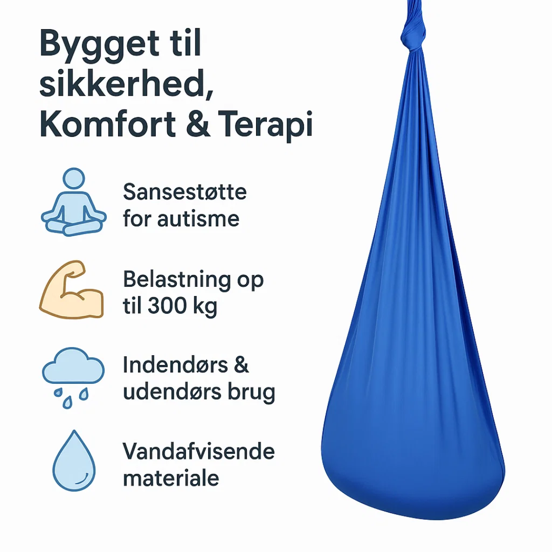 Zachte unisex sensorische schommel, perfect voor therapie, ontspanning & zintuiglijke ontwikkeling van kind.