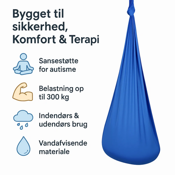 Zachte unisex sensorische schommel, perfect voor therapie, ontspanning & zintuiglijke ontwikkeling van kind.