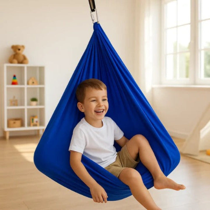 Kalmerende sensorische schommel, ideaal voor stressvermindering & zintuiglijke stimulatie. Binnen/buiten.