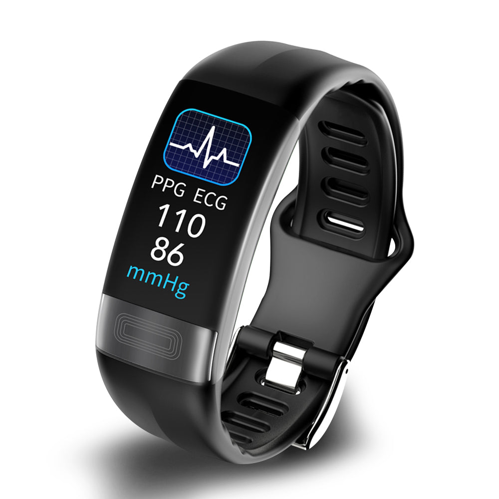 Unisex slimme armband met touchscreen display, toont tijd, notificaties & activiteit. Stijlvol & functioneel.
