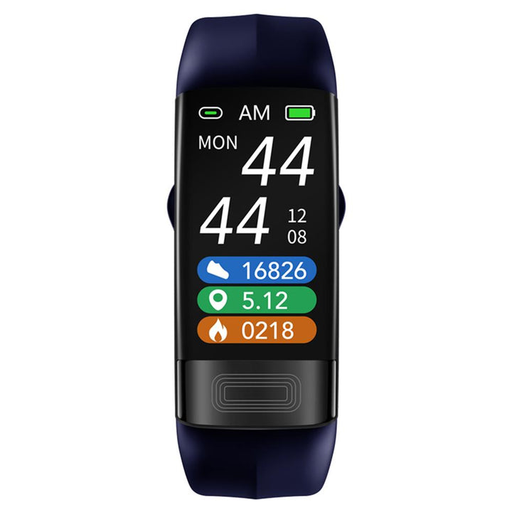 Draagbare slimme armband met geavanceerde hartslagmeter, bloeddrukmeter en slaaptracker voor continue monitoring.