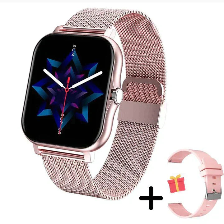 Slim horloge met Bluetooth, ontvang meldingen. Lange batterijduur en spatwaterdicht, perfect voor actieve levensstijl.