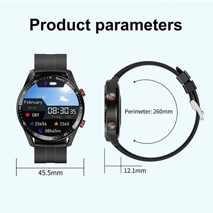 Zwarte unisex smartwatch met comfortabele siliconen band, perfect voor sport en dagelijks gebruik, waterdicht.