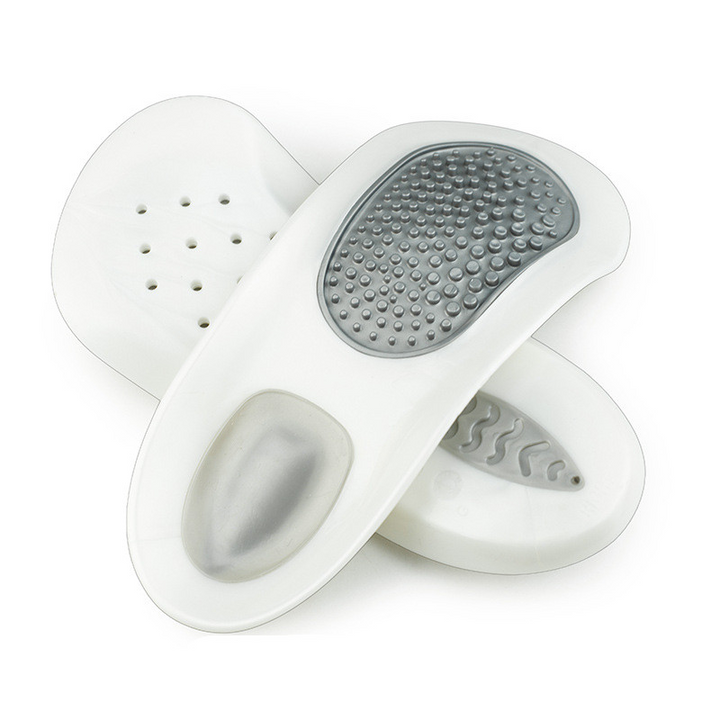 Hoogwaardige SoleRelief schoenzolen voor plantar fasciitis. Verminderen hielpijn en verbeteren voetcomfort, unisex.