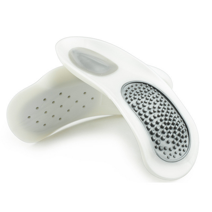 Comfortabele steunzolen met voetboogondersteuning voor plantar fasciitis en hielpijn. Geschikt voor alle schoenen.
