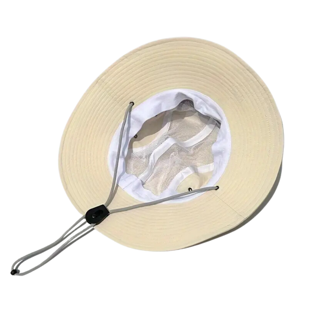 Stijlvolle unisex Solterra zonnehoed voor buiten, biedt bescherming tegen de zon en is waterafstotend.