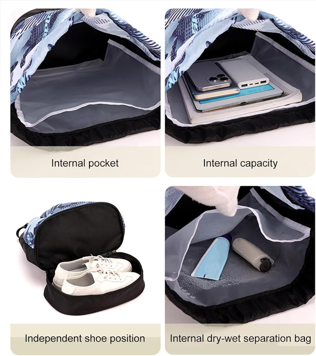 Multifunctionele weekendtas, unisex design, met handig schoencompartiment.