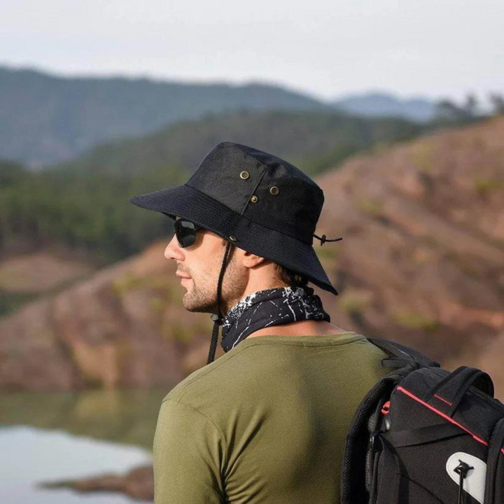 Waterafstotende zonnehoed Stormtrail, unisex, opvouwbaar, UV-bescherming, perfect voor strand.