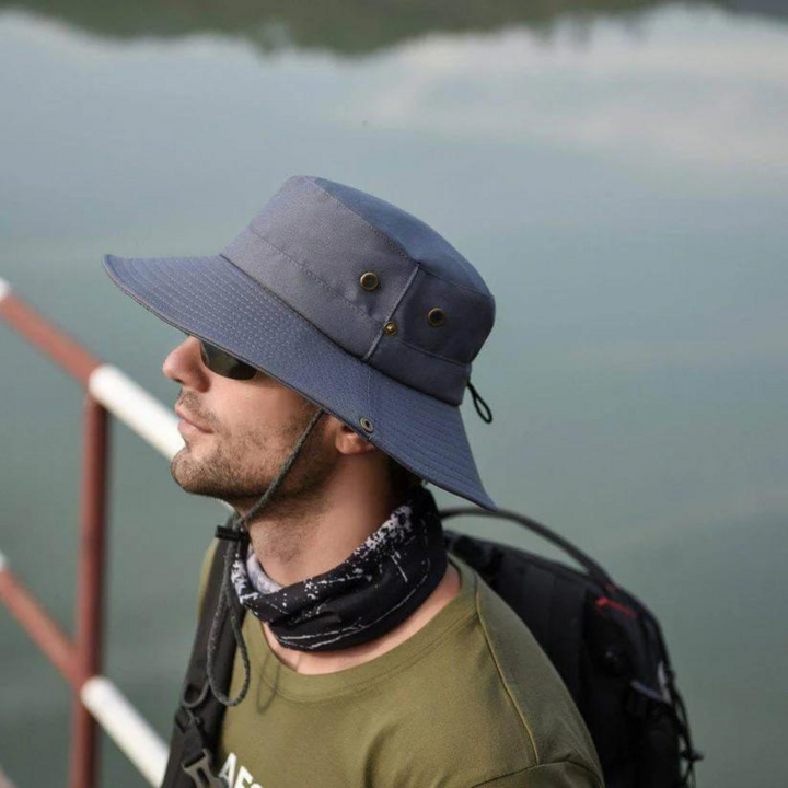 Lichtgewicht outdoor buckethat, unisex, UV-bescherming, ademend en waterafstotend.