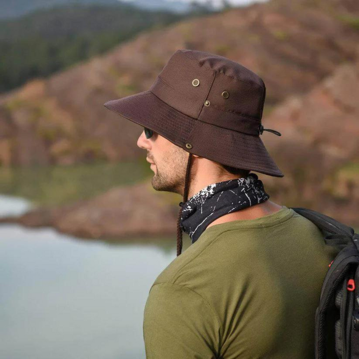 Opvouwbare reis hoed, Stormtrail, unisex, met UV-bescherming, ideaal voor wandelen en vissen.
