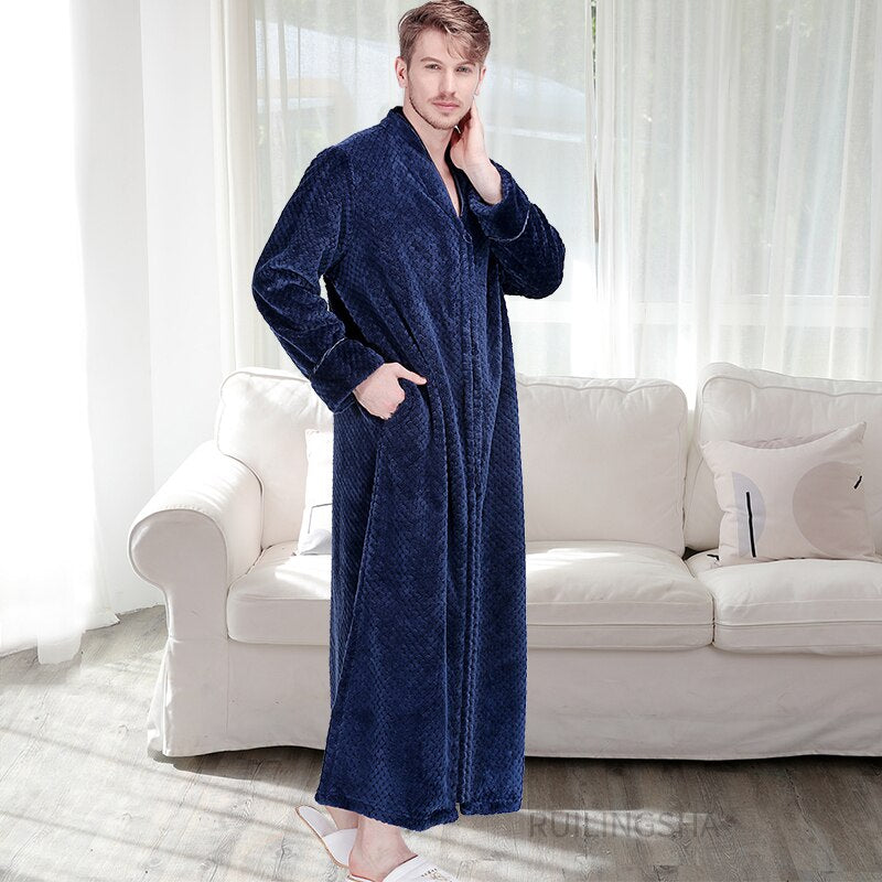 Veelzijdige unisex thermo badjas met ritssluiting, geschikt voor dames en heren.