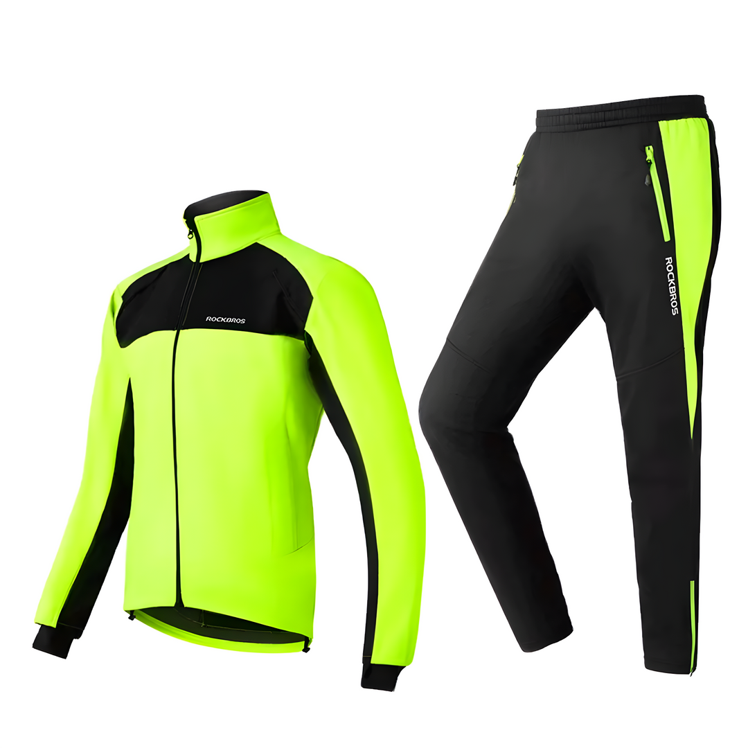 Unisex ThermoRide thermofietskledingset voor herfst/winter. Ideaal voor wielrennen, warm en comfortabel.