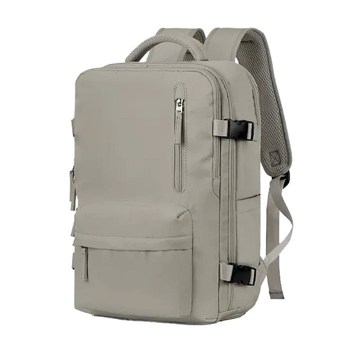 Moderne TrailSafe Pro backpack: duurzame stof, veilige compartimenten voor al je essentials.
