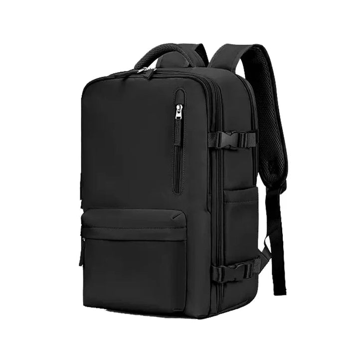 Detail van de TrailSafe Pro rugzak: veilige ritssluitingen en duurzaam materiaal voor avontuur.