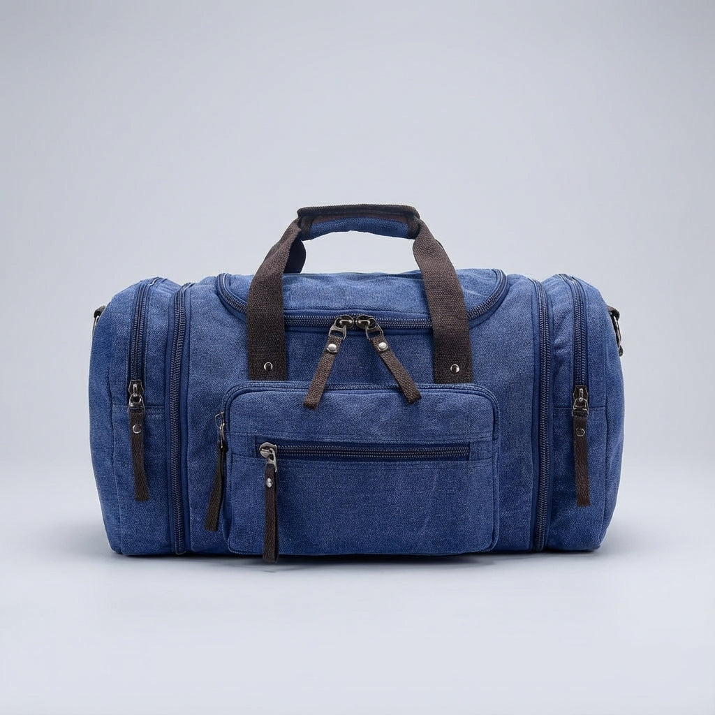 Flexibele uitbreidbare canvas reistas (WeekenderPro) voor weekendtrips en handbagage.